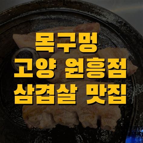 목구멍 고양 원흥점 삼겹살 목살 맛집 네이버 블로그