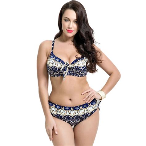 Women Plus Size Swimwear Bathing Suit Push Up Bikini Set Brazilian