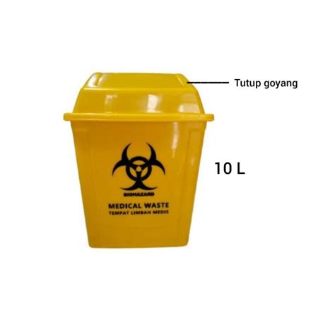 Jual Tempat Sampah Medis Biohazard Medical Waste 10 L Shopee Indonesia