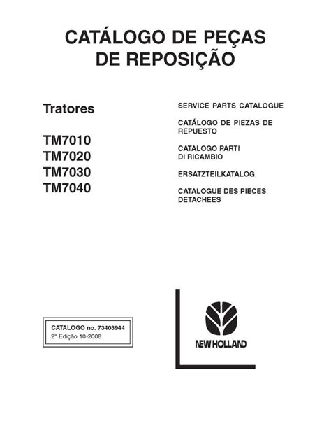 Cat Logo De Pe As Pdf De Tratores New Holland Tm Tm Tm