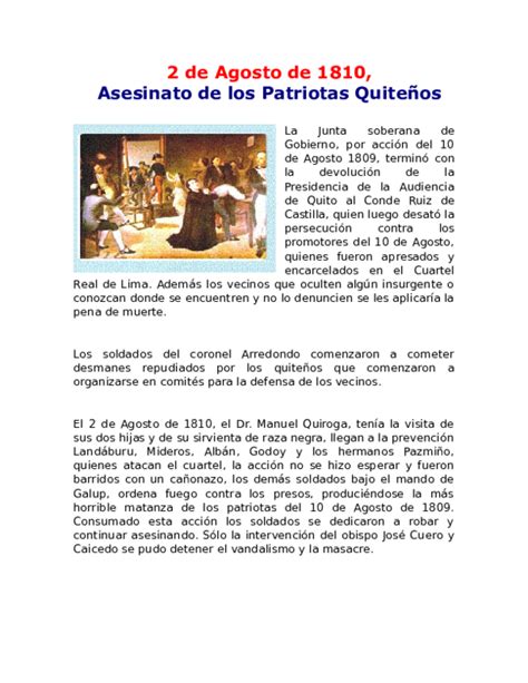 Doc 2 De Agosto De 1810