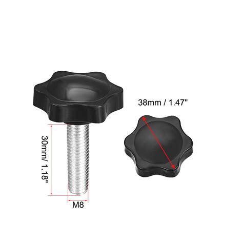 Snapklik Uxcell Clamping Screw Knob Mm Dia Plum Hex Shaped