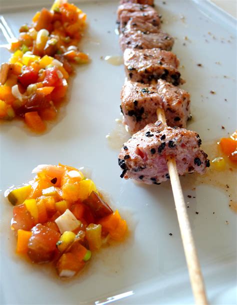 Brochette De Thon Rouge Sumac Et Nigelle Une Cuiller E Pour Papa