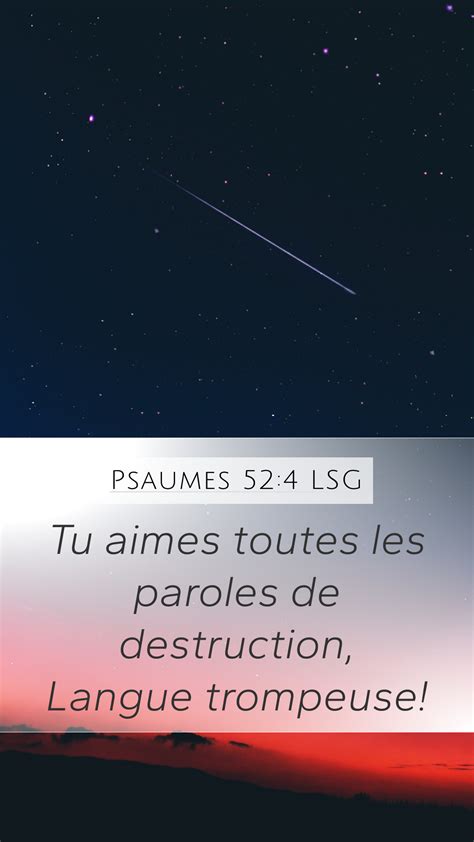 Psaumes 52 4 LSG Mobile Phone Wallpaper Tu Aimes Toutes Les Paroles