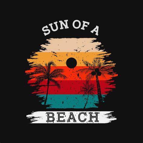 Premium Vector Beach Typography T Shirt Design