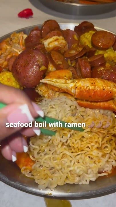 Seafood Boil With Ramen Mukbang Youtube