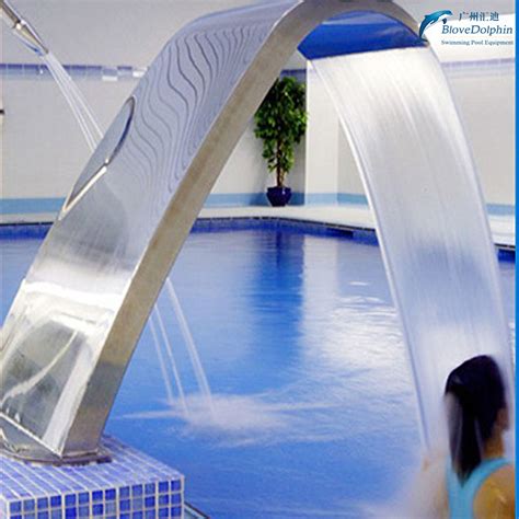 Stainless Steel Indoor Artificial Swimming Pool Water Curtain Waterfall