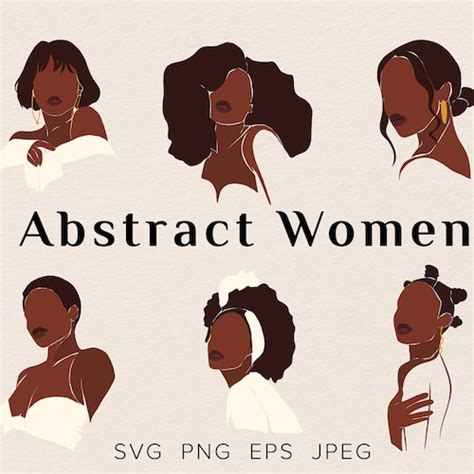 Abstract Black Woman Svg Clipart For Cricut Afro Lady Boss Etsy