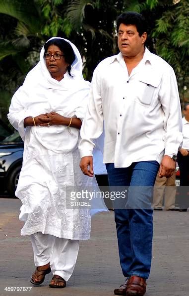 Indian Actor Gajendra Chauhan With His Wife Habiba Attend A Memorial