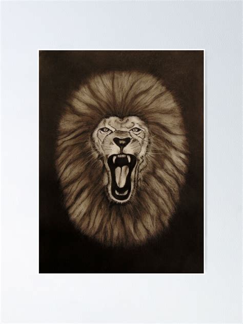 Roaring Lion Poster For Sale By Marjohnart Redbubble