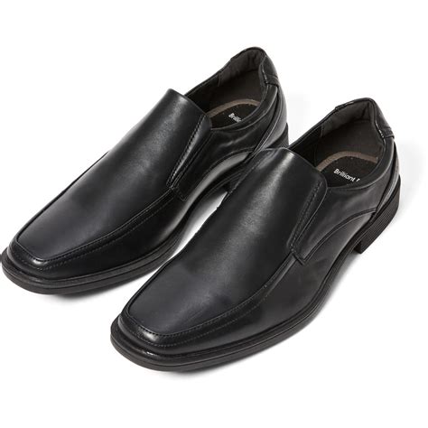 Brilliant Basics Men S Square Toe Slip On Shoes Black Big W