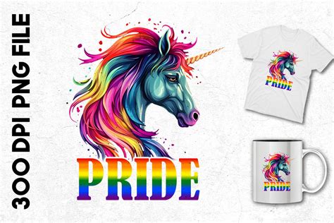 Pride Rainbow Unicorn Graphic By Unlimab · Creative Fabrica