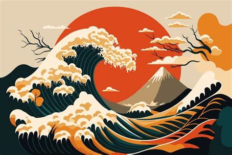 Japanese Wave Vector Art Icons And Graphics For Free Download