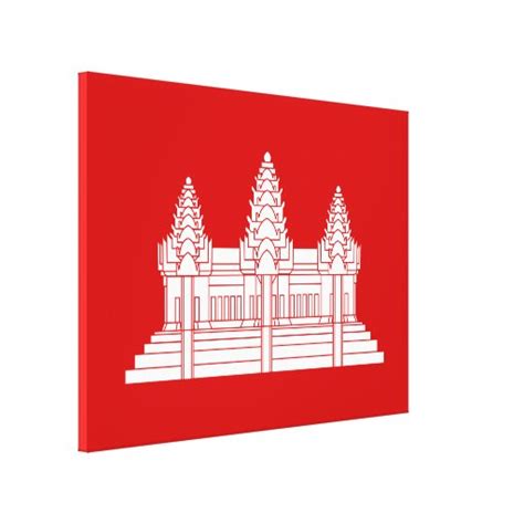 Angkor Wat Cambodian / Khmer Flag Canvas Print | Zazzle