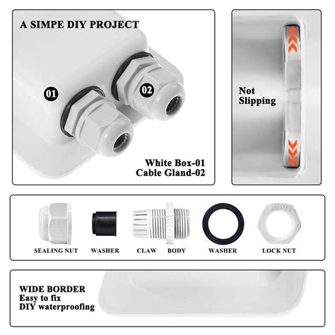 Link Solar Weatherproof ABS Solar Double Cable Entry Gland For All