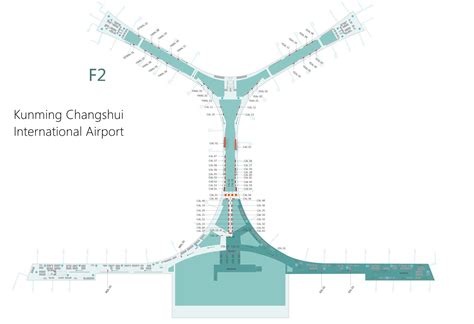 Kunming Changshui Airport Terminal 1 Map, Plan, Layout, KMG