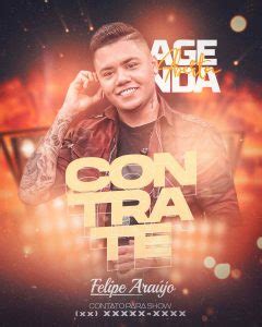 Flyer Agenda Contrate Felipe Araújo Social Media PSD Editável download