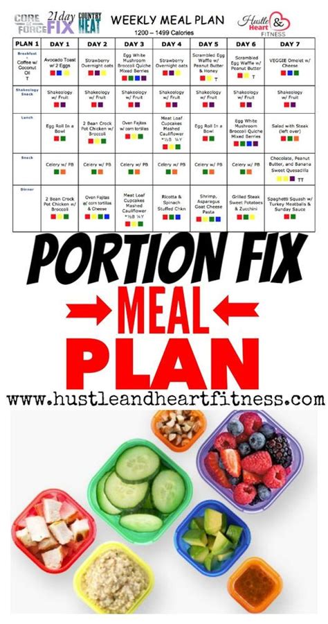 21 Day Fix Meal Plan How To Use Containers Artofit