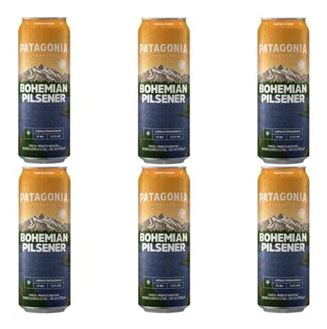 Pack X6 Cerveza Patagonia Bohemian Pilsner Lata 410 Ml