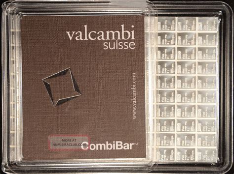 Valcambi Suisse 100 X 1 G Silver Combibar