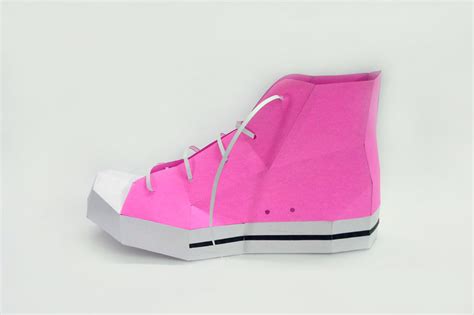 3d Paper Shoe Template Diy Papercraft Ruby Slipperspapercraft