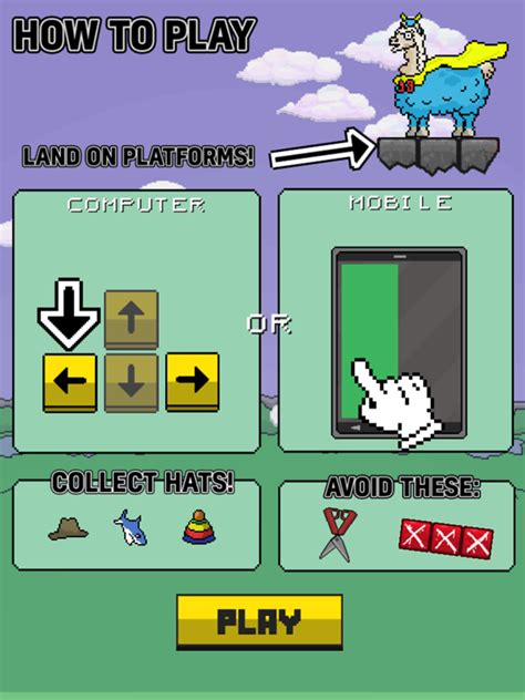 🕹️ Play Llama Leap Game Free Online Llama Vertical Platform Jumping