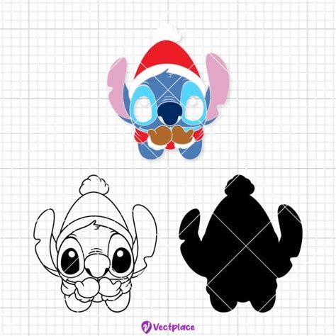 Stitch Santa Svg Christmas Svg Cut File Cricut Png Vector Vectplace