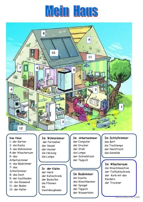 Das Haus Deutsch Daf Arbeitsblätter Pdf And Doc