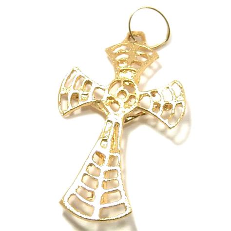 Crucifixo Em Ouro Amarelo K Filigrana C Imagem Zco Ouro