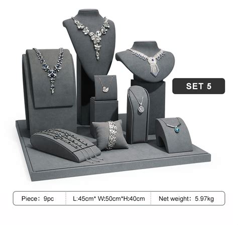 Retail Grey Velvet Display Riser Board Jewelry Showcase Depot