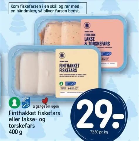 Finthakket Fiskefars Eller Lakse Og Torskefars G Tilbud Hos Rema