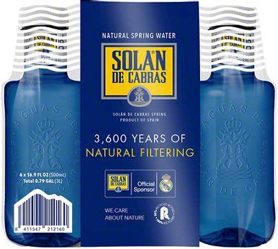 Solan De Cabras Spring Water Oz Bottles Pk Central Market