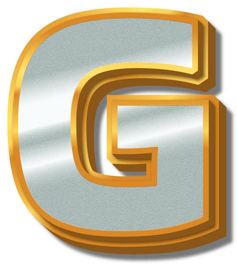 3d Elegant Gold Silver Alphabet Letter G 34097646 Png