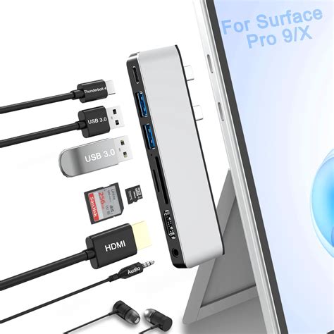 Surface Pro 9 Accessories Surface Pro 9 Docking Station With 4k Hdmi Usb C