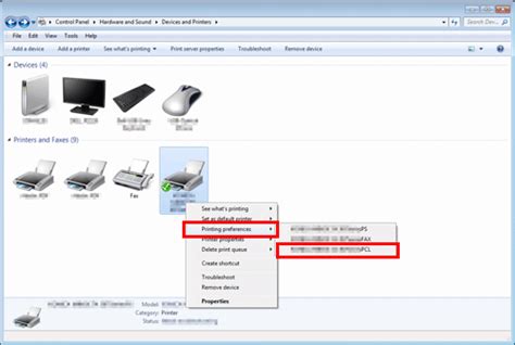 Printing Preferences Window Of The Printer Driver