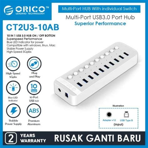 Promo Orico Port Usb Hub With Individual Switches Ct U Ab