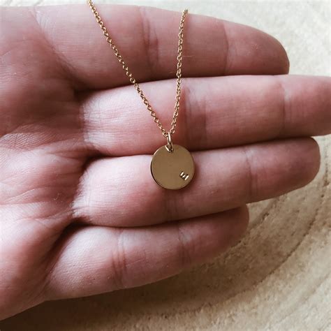 Gold Filled Initial Coin Necklace Avalanche Avenue