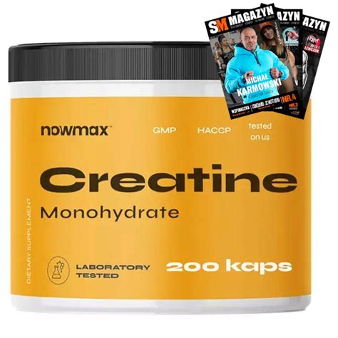 Nowmax Creatine Kreatyna Monohydrat Kapsu Ki Na Si Wytrzyma O K