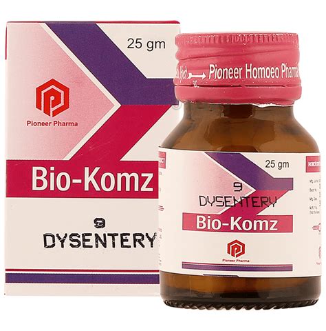 Pioneer Pharma Bio Komz 9 Dysentery25gm Each Buy Combo Pack Of 20