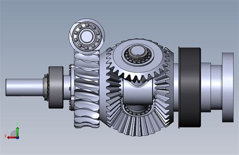 差速器式蜗轮蜗杆减速器3d模型图纸 Solidworks设计 Solidworks 2014 模型图纸下载 懒石网