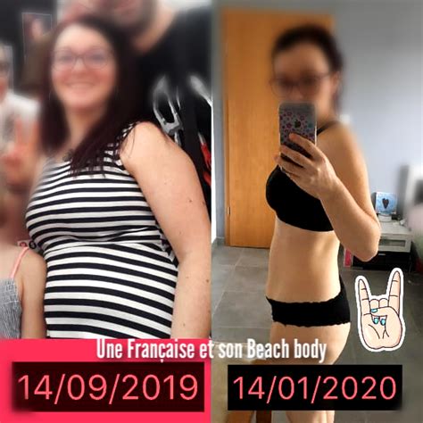 Une Française et son Beach Body Transformation avant après Laure a