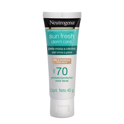 Protector Solar Facial Sin Color Neutrogena Sun Fresh Derm Care FPS70