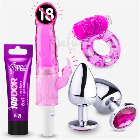 Kit Sex Shop Vibrador Jelly Rabbit Clit Ris Plug Anal A O Inox Gel