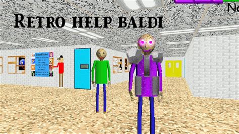 Mixed Style Retro Helps Baldi Baldis Basics Mod Youtube