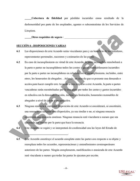 Contrato De Servicios De Limpieza Autónomo Contrato De Limpieza