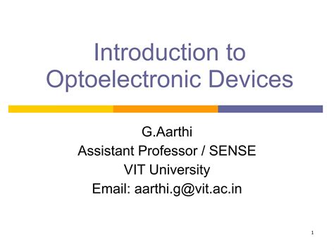 Opto Electronics Devices Ppt