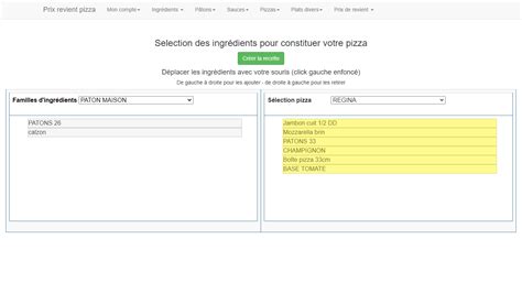 Logiciel Prix De Revient De Pizzas Calculer Et Simuler Le Prix De