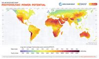 Carte de l énergie solaire en France et dans le monde