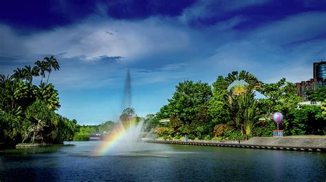 Rainbow by The Pool Photograph by HM Tan - Pixels