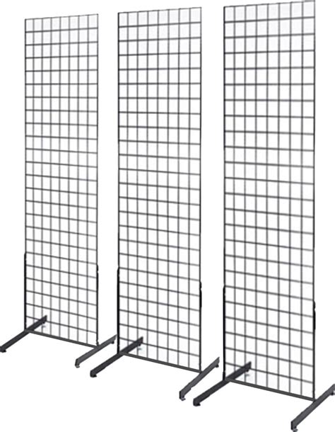 2 X 6 Grid Wall Panel Floorstanding Display Fixture With Deluxe T